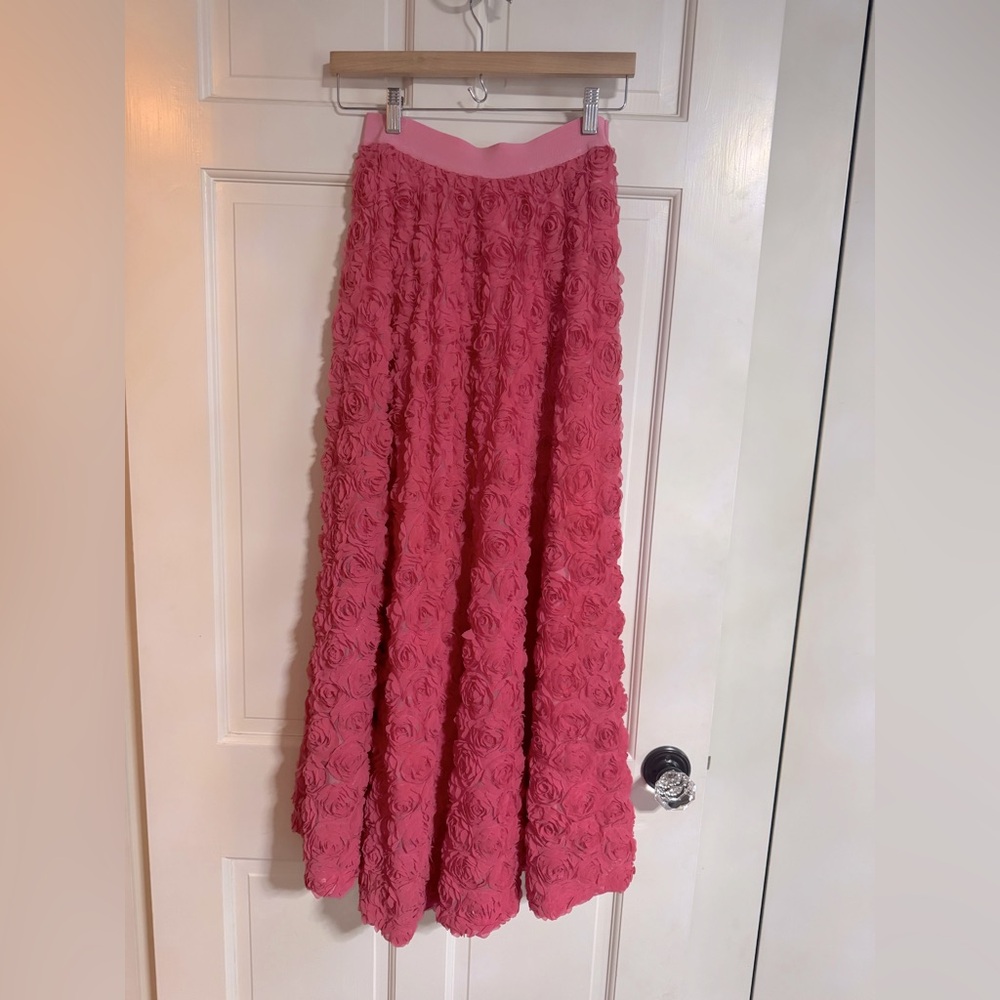 Anthropologie Maeve Rosette Maxi Skirt